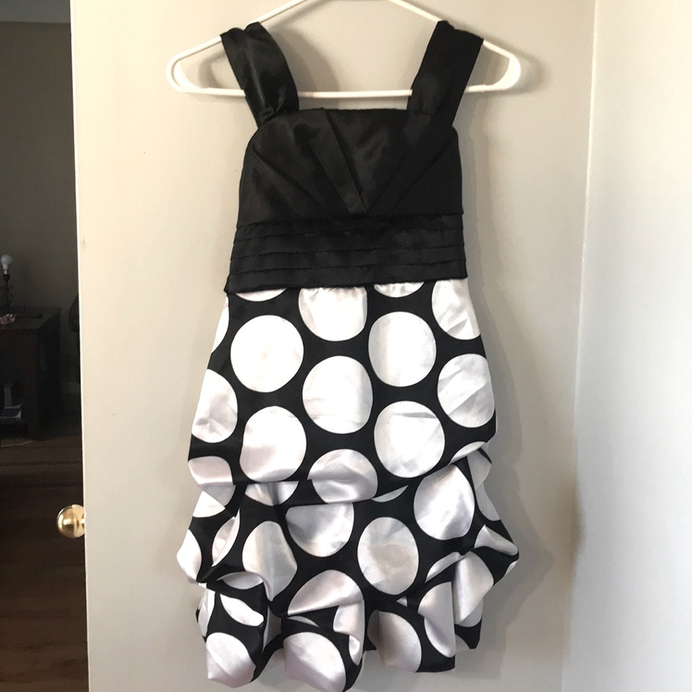 Girls Black and white mymichelle dress size 12
